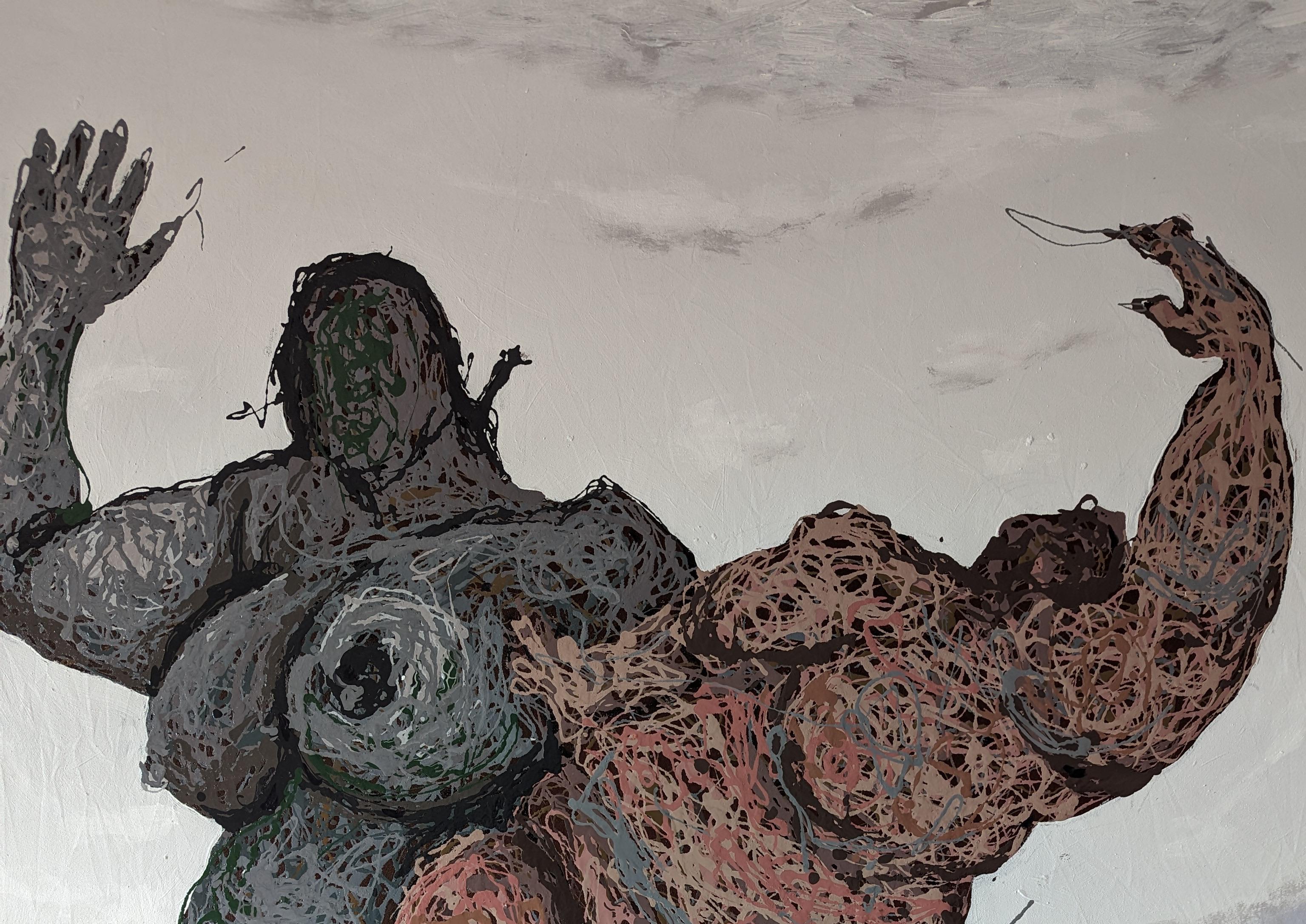 Compadre 2 - XXI secolo, Contemporaneo, Figurativo, Neo-espressionismo, Smalto - Painting di Dennis Onofua