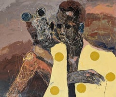Lovest Thou Me - 21st Century, Contemporary, Figurative, Acrylic, Enamel, Couple