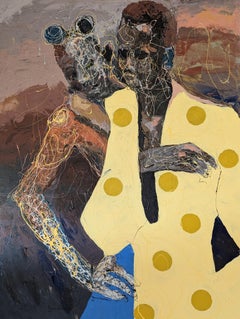 Lovest Thou Me - 21st Century, Contemporary, Figurative, Acrylic, Enamel, Couple