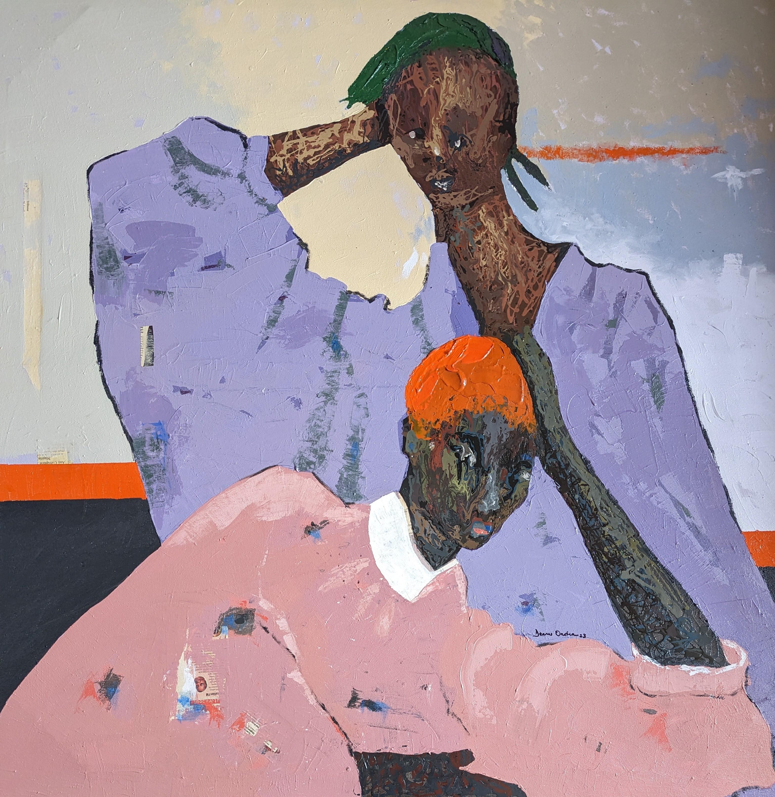 Dennis Onofua Figurative Painting - Solidarity