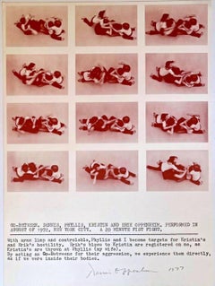 Go Between hand signed Lt Ed print by famed Conceptual sculptor Dennis Oppenheim