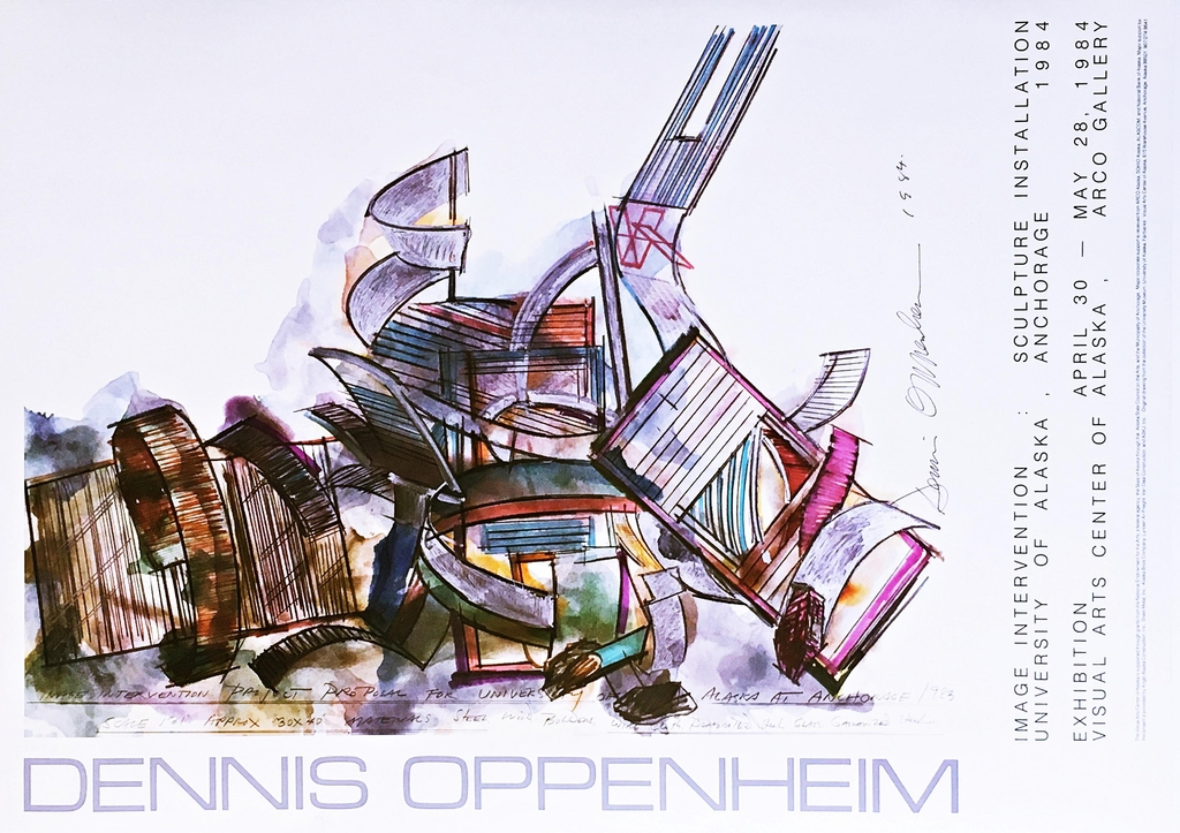 Dennis Oppenheim
Image Intervention (signée à la main), 1984
Lithographie offset (signée et datée à la main par Dennis Oppenheim)
Signé et daté à la main au milieu du recto
28 × 20 pouces
Non encadré

Affiche lithographique offset peu commune,