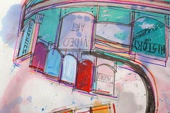 Study for Uppercut, Conceptual Art Lithograph by Dennis Oppenheim