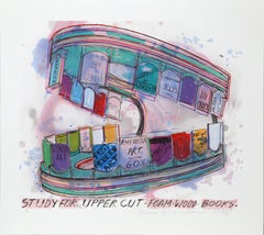 Estudio para Uppercut, litografía de Dennis A. Oppenheim