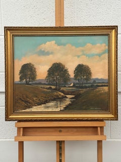 River & Cottage in Ireland Countryside - Oil Painting by Northern Irish Artist