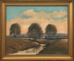 River & Cottage in Ireland Countryside - Oil Painting by Northern Irish Artist