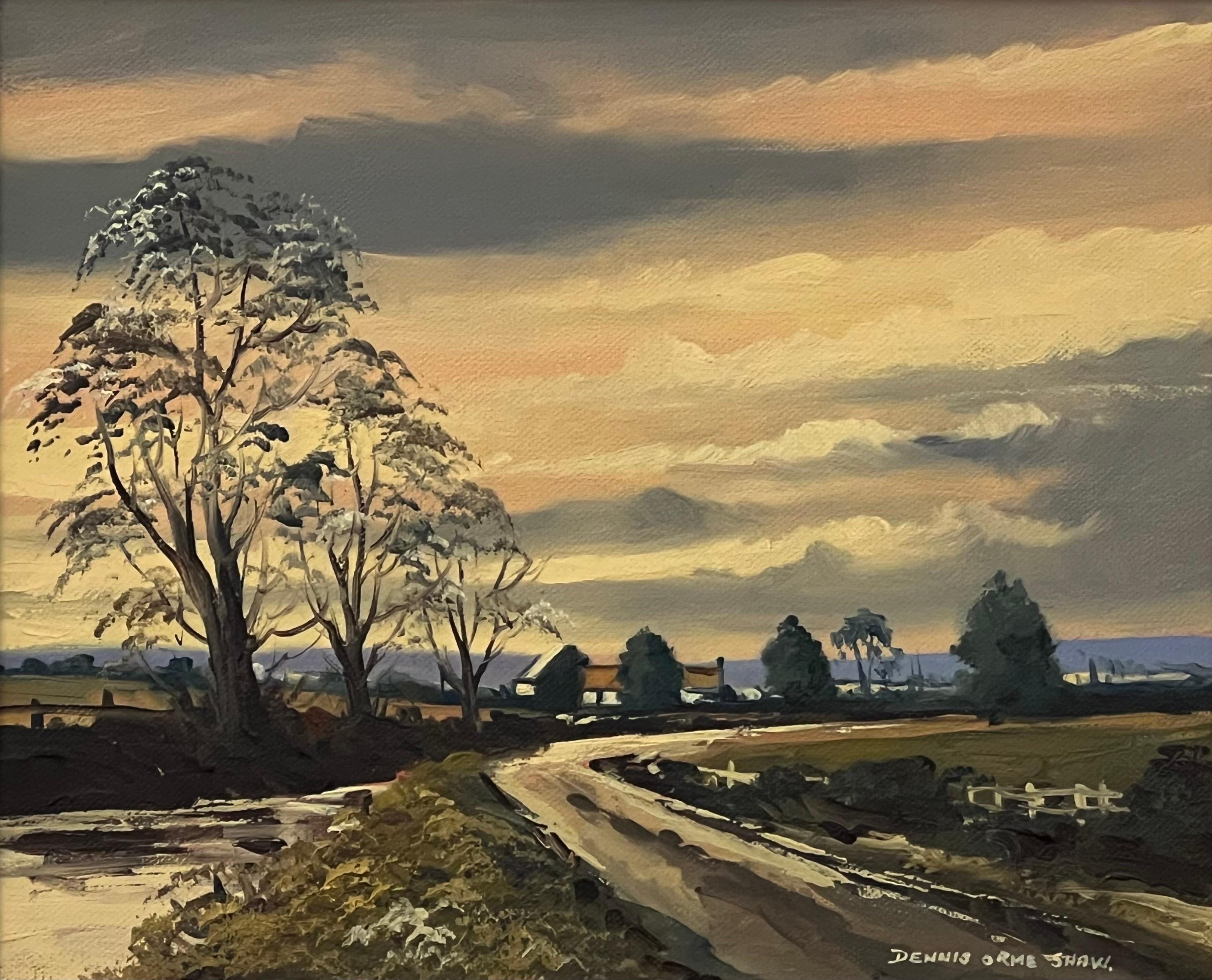 Sunset in Ireland Countryside - Original Oil Painting by Northern Irish Artist For Sale 2