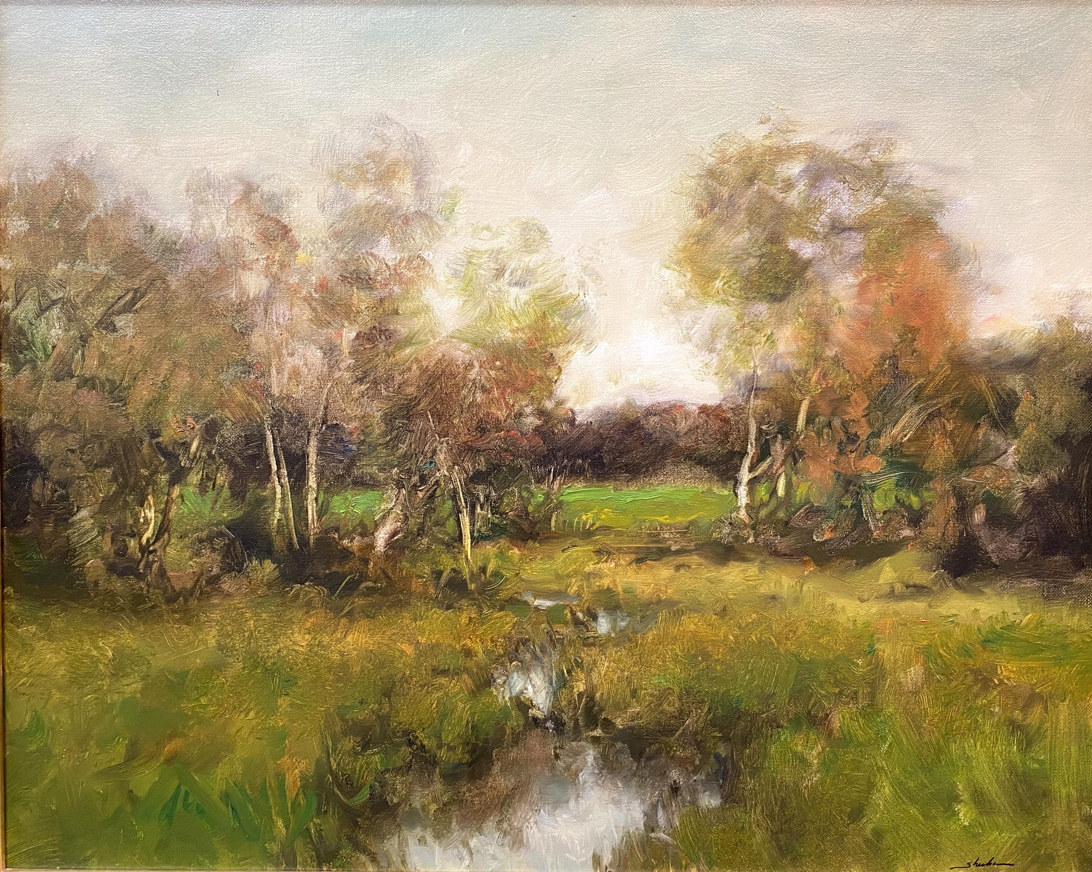 Una pausa tra gli alberi - Art Tonalismo di Dennis Sheehan