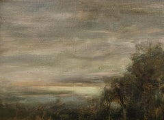 "Approaching Rain" Dennis Sheehan, Cloudy Sky, Atmospheric, Tonalist, American