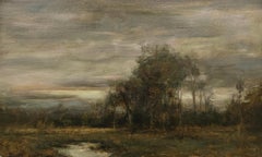 "Approaching Rain" Dennis Sheehan, Cloudy Sky, Atmospheric, Tonalist, American
