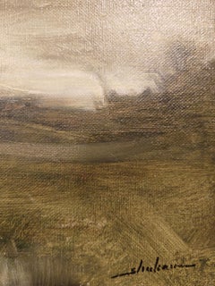 "Autumn Gusts" Dennis Sheehan, Cloudy Sky, Impressionist American Landscape