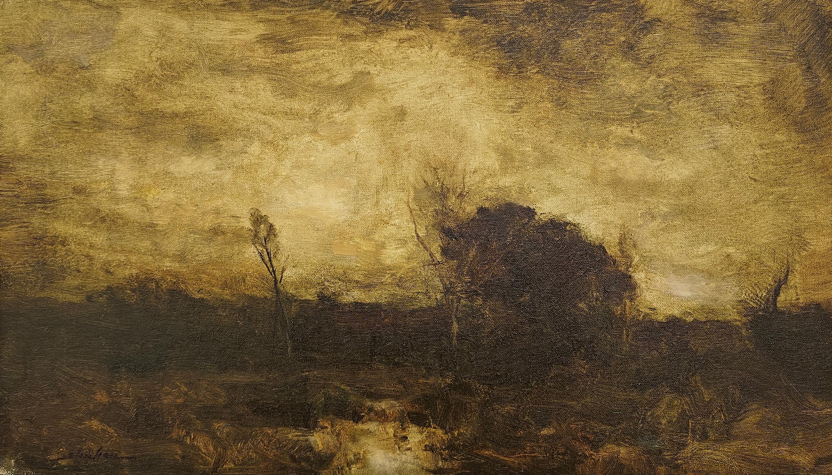 "Autumn Landscape" Dennis Sheehan, Luminous Evening Sky, New England Landscape