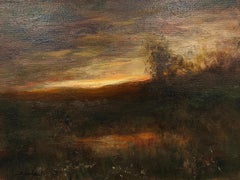 "Breaking Dawn" Dennis Sheehan, Dramatic Sky, Tonalist New England Skyscape