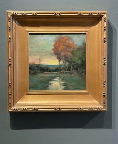 Dennis Sheehan, "Autumn Light" 12x12 Fall Landscape Oil Painting on Canvas