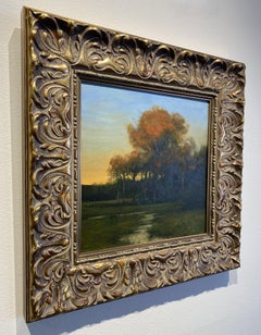 Dennis Sheehan, "Day's Glory" 12x12 Dusk Landscape Oil Painting