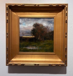 Dennis Sheehan, "Harvest Squall", 12x12 Autumn Tree Landscape Oil Painting