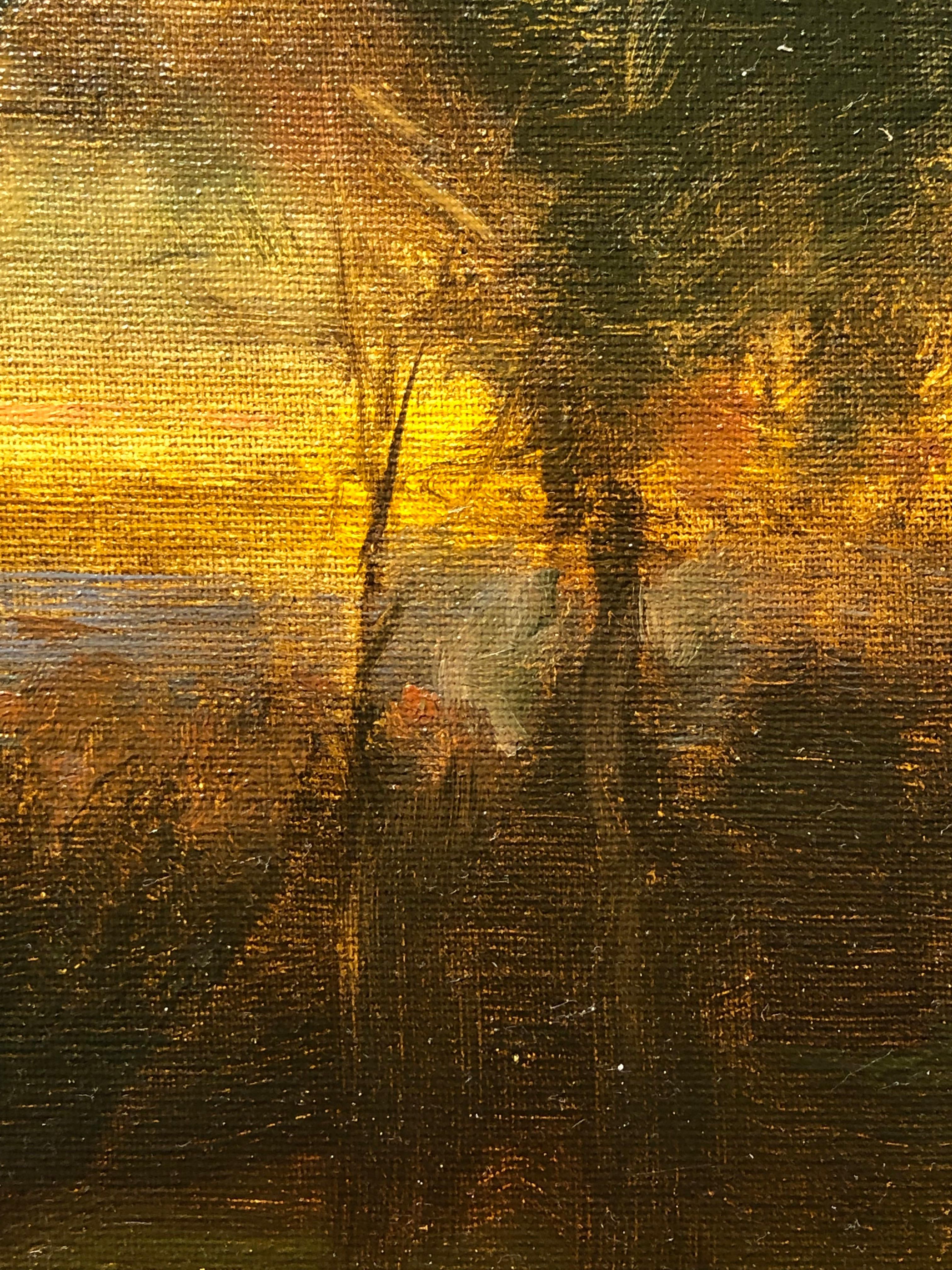 Dennis Sheehan, „Sundown Symmetry“, Moody Tonalistische Landschaft, Ölgemälde 6
