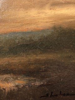 "New England Splendor" Dennis Sheehan, Tonalist Sunset, Reflections in Marsh