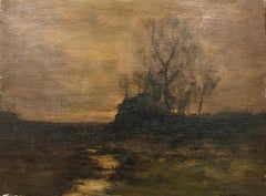 "Quiet Meadow" Dennis Sheehan, Dramatic Dusk, Atmospheric New England Scene