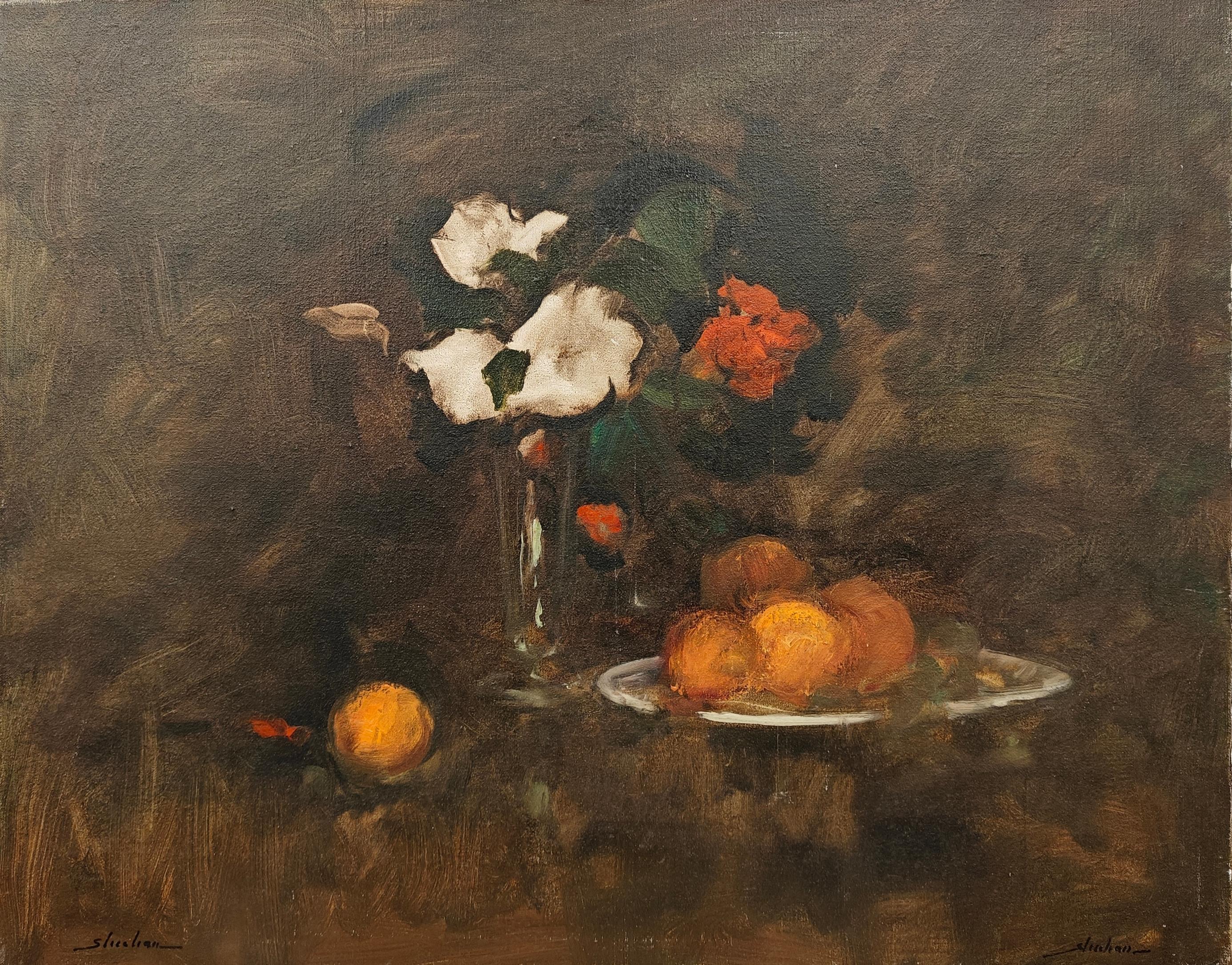 Dennis Sheehan
Still Life, circa 2025
Signed lower left, lower right
Oil on canvas
24 x 30 inches


Dennis Sheehan was born in Boston in 1950. His work is based upon the Barbizon School with faithful adherence to his 19th century precursors. In the