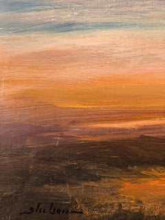 "Sunset on the Horizon" Dennis Sheehan, Dramatic, Atmospheric, Blue and Orange