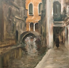 "Venice" Dennis Sheehan, Italian Landscape, Venice Canal, Atmospheric Scene