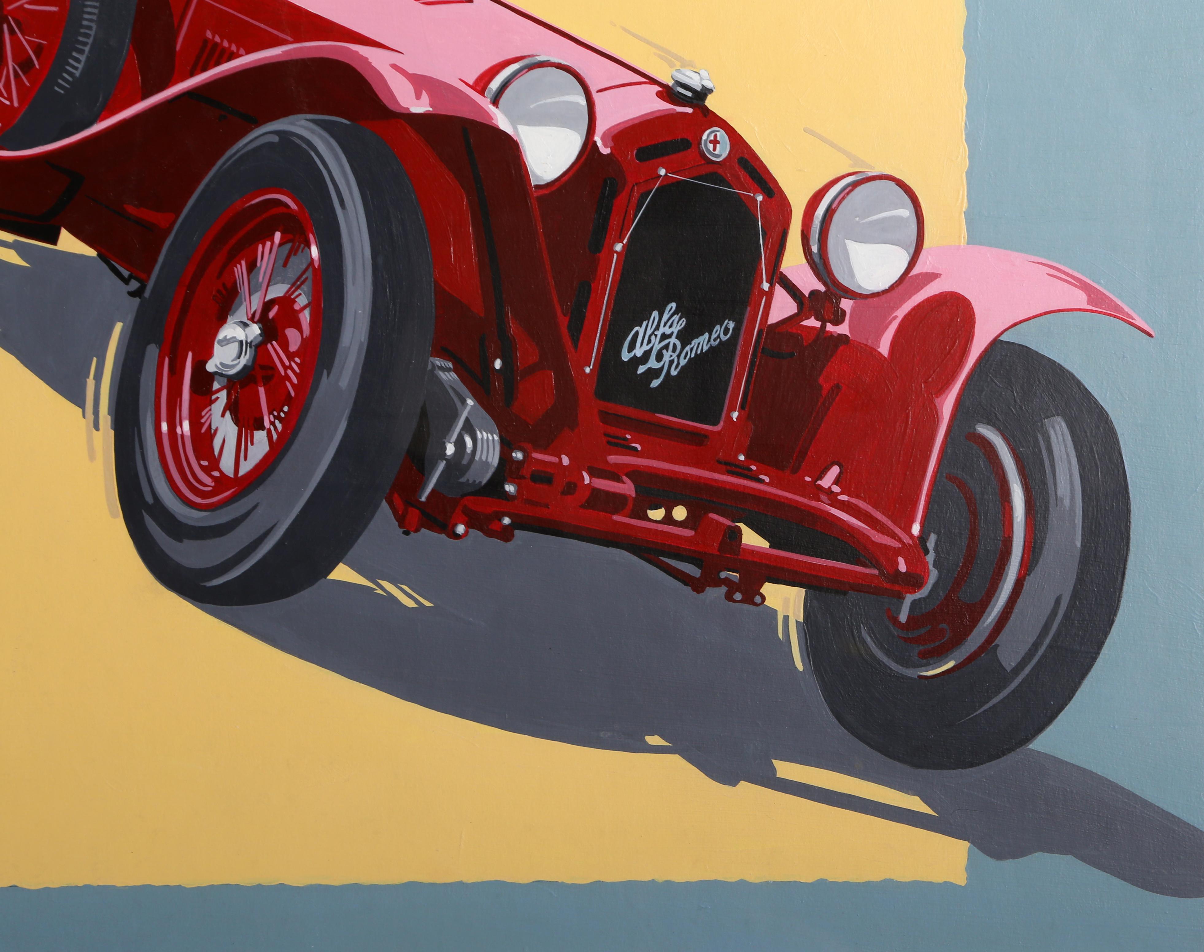Alfa Romeo Auto-Auto-Werkstatt – Painting von Dennis Simon