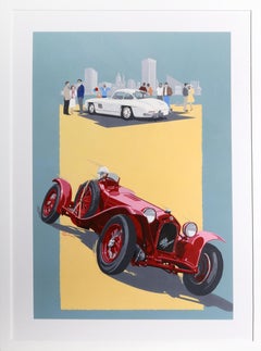 Alfa Romeo Auto Show, Pittura acrilica su tavola di Dennis A. Simon