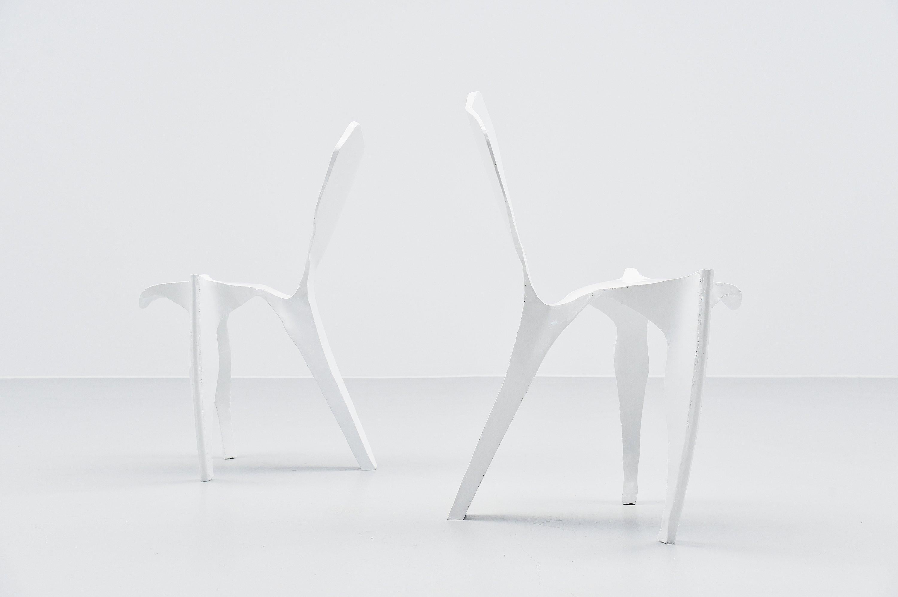 Dennis Slootweg White Metal Ghost Chair, Holland, 1998 1