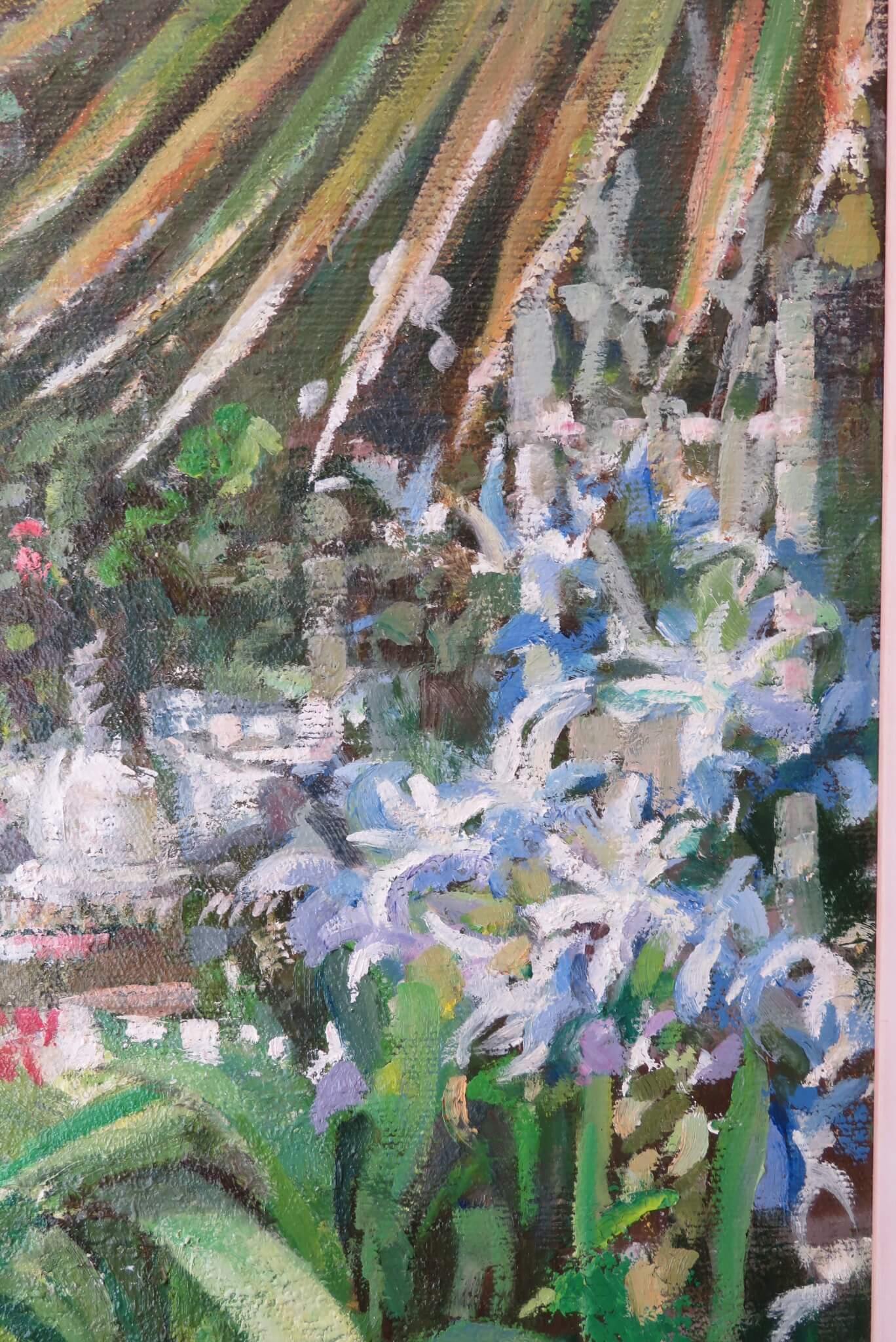 GRANDE SCENA DI CAFFÈ ITALIANO Pittura ad olio originale impressionista DI Dennis Syrett ROI in vendita 3