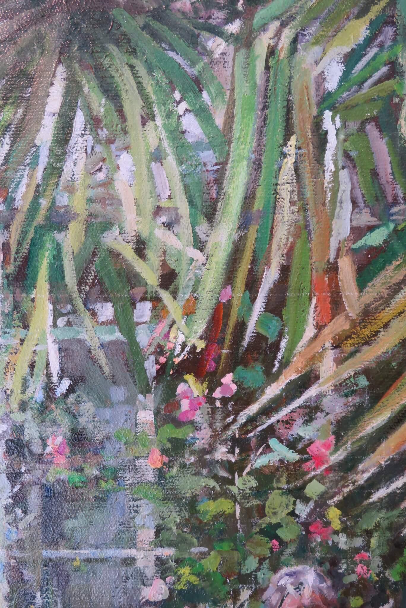 GRANDE SCENA DI CAFFÈ ITALIANO Pittura ad olio originale impressionista DI Dennis Syrett ROI in vendita 5