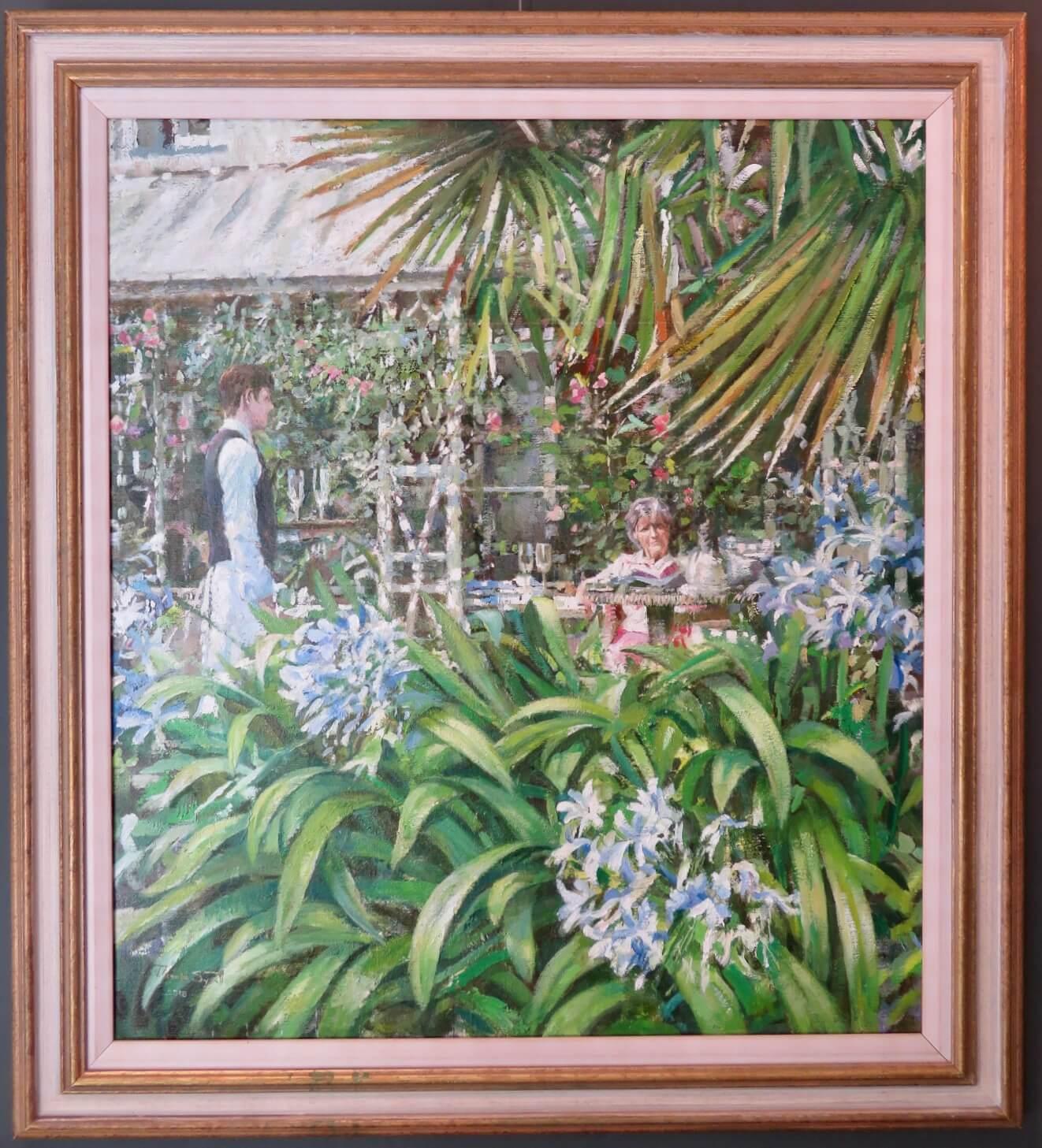 GRANDE SCENA DI CAFFÈ ITALIANO Pittura ad olio originale impressionista DI Dennis Syrett ROI in vendita 7
