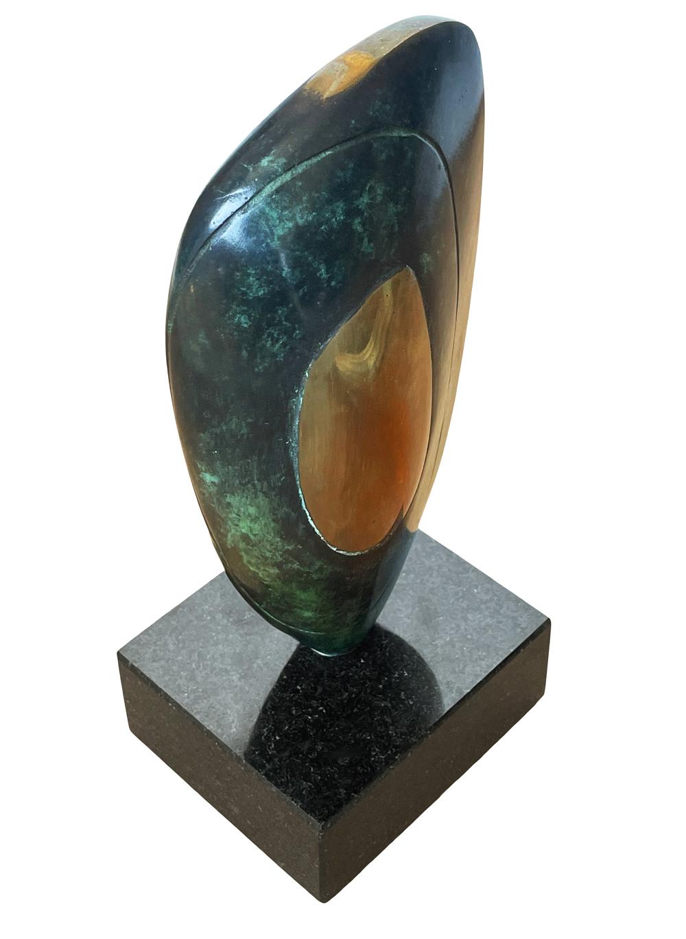 Heavy solid patinated bronze standing form by Dennis Westwood. Numbered 14 of 20.