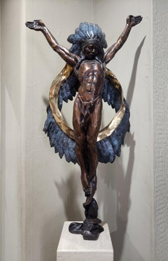Committed - 38" tall bronze sculpture