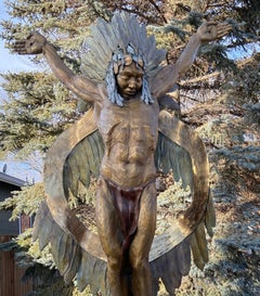 Committed, 11-ft tall bronze sculpture