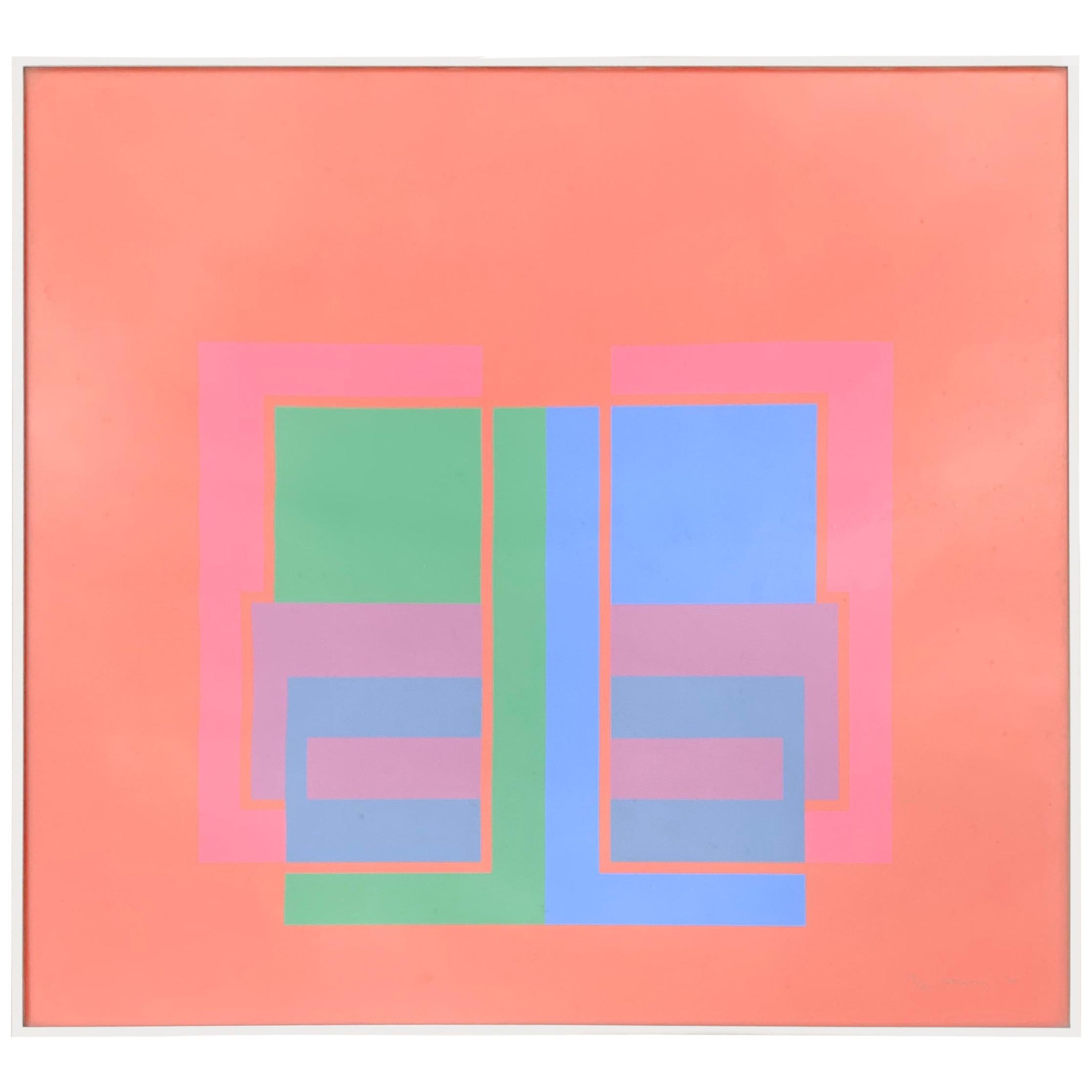 "Denny", Red, Blue and Green Cubes, by Eduard Maurice Fitzgerald 1970 For Sale