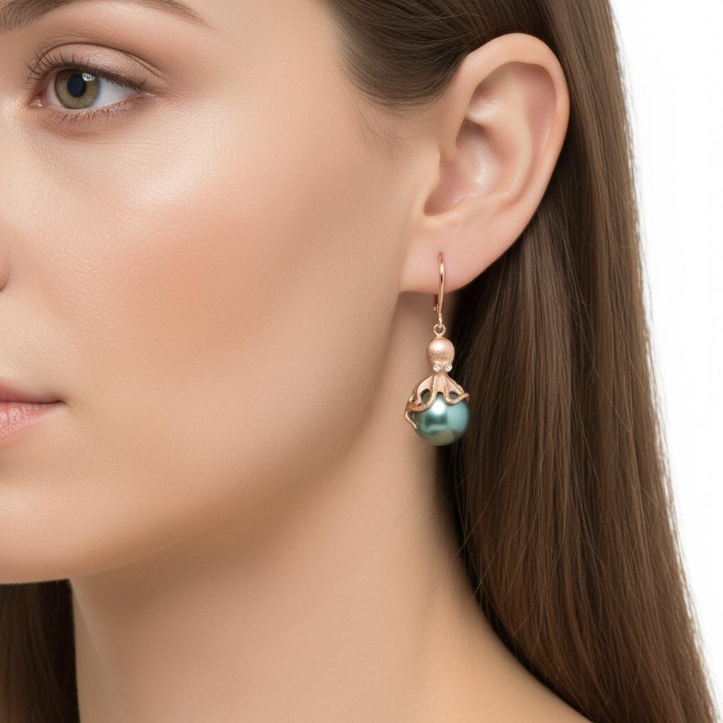 Questo incantevole paio di orecchini a forma di polipo mostra la stravagante arte del rinomato designer Denny Wong, sapientemente realizzati in lucente oro giallo 14kt e caratterizzati dall'amato motivo della creatura marina del designer. Ogni