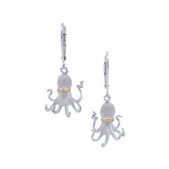 Denny Wong Precious Silver & 18kt yellow Gold Octopus Earrings