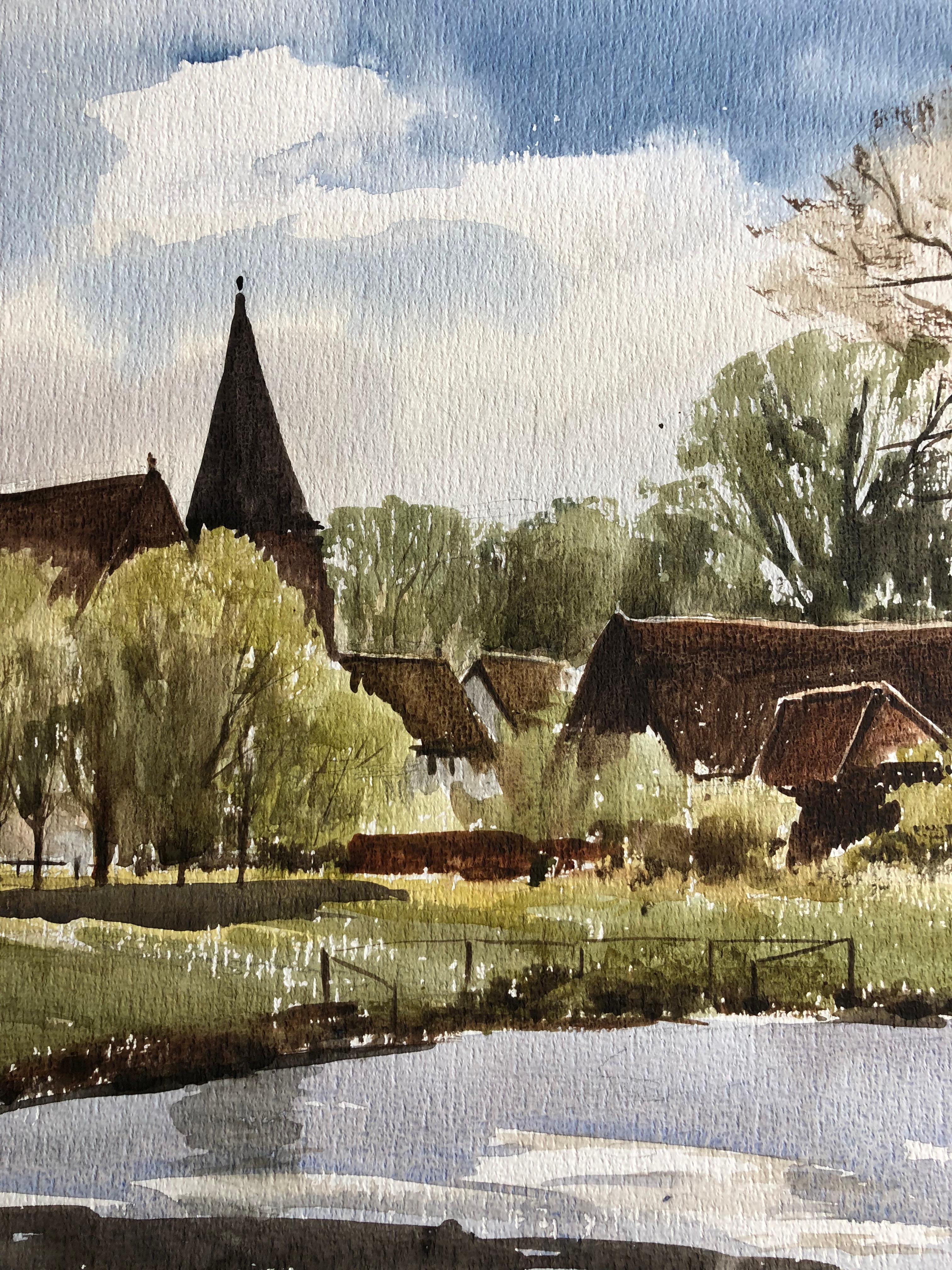 Schwimmbad Densham Hill
von Ronald Birch, britisch, um 1970
aquarell auf Kunstdruckpapier, ungerahmt
maße des gesamten Papiers: 15 x 22 Zoll
datiert 