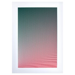 Density Ripple Screen Print 'Green Pink'