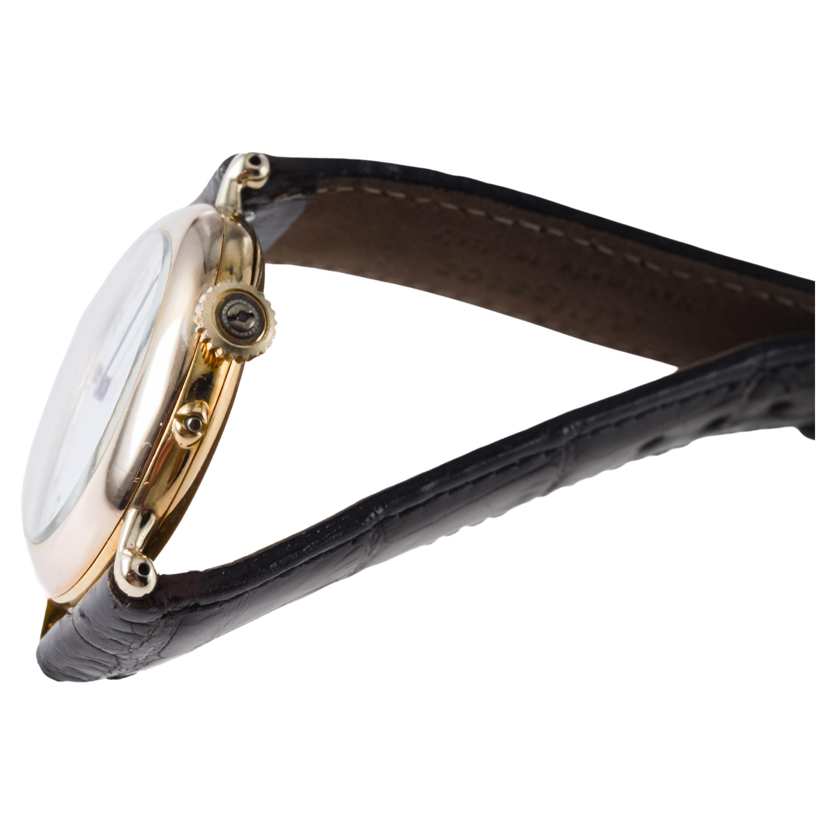 Dent London 18kt. Gold Wrist Watch Made by Legendary Chronometer Maker from 1926 For Sale 11
