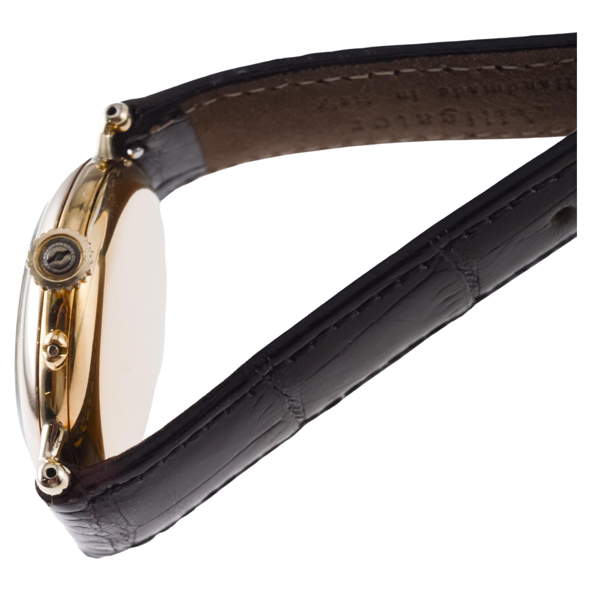 Dent London 18kt. Gold Wrist Watch Made by Legendary Chronometer Maker from 1926 For Sale 12
