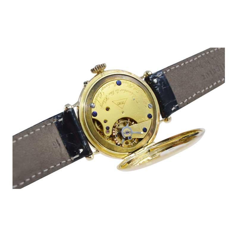 Dent London 18kt. Gold Wrist Watch Made by Legendary Chronometer Maker from 1926 For Sale 1