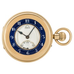 Dent London. Seltene Gold-Halber Jäger-Taschenuhr C1906