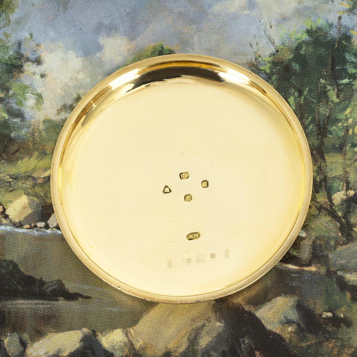 da uomo o donna Dent Rare Gold Split Second Keyless Pocket Watch With Gold Chain C1875 in vendita