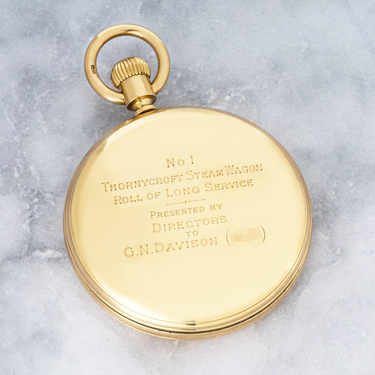 Dent Rare Gold Split Second Keyless Pocket Watch With Gold Chain C1875 in vendita 2