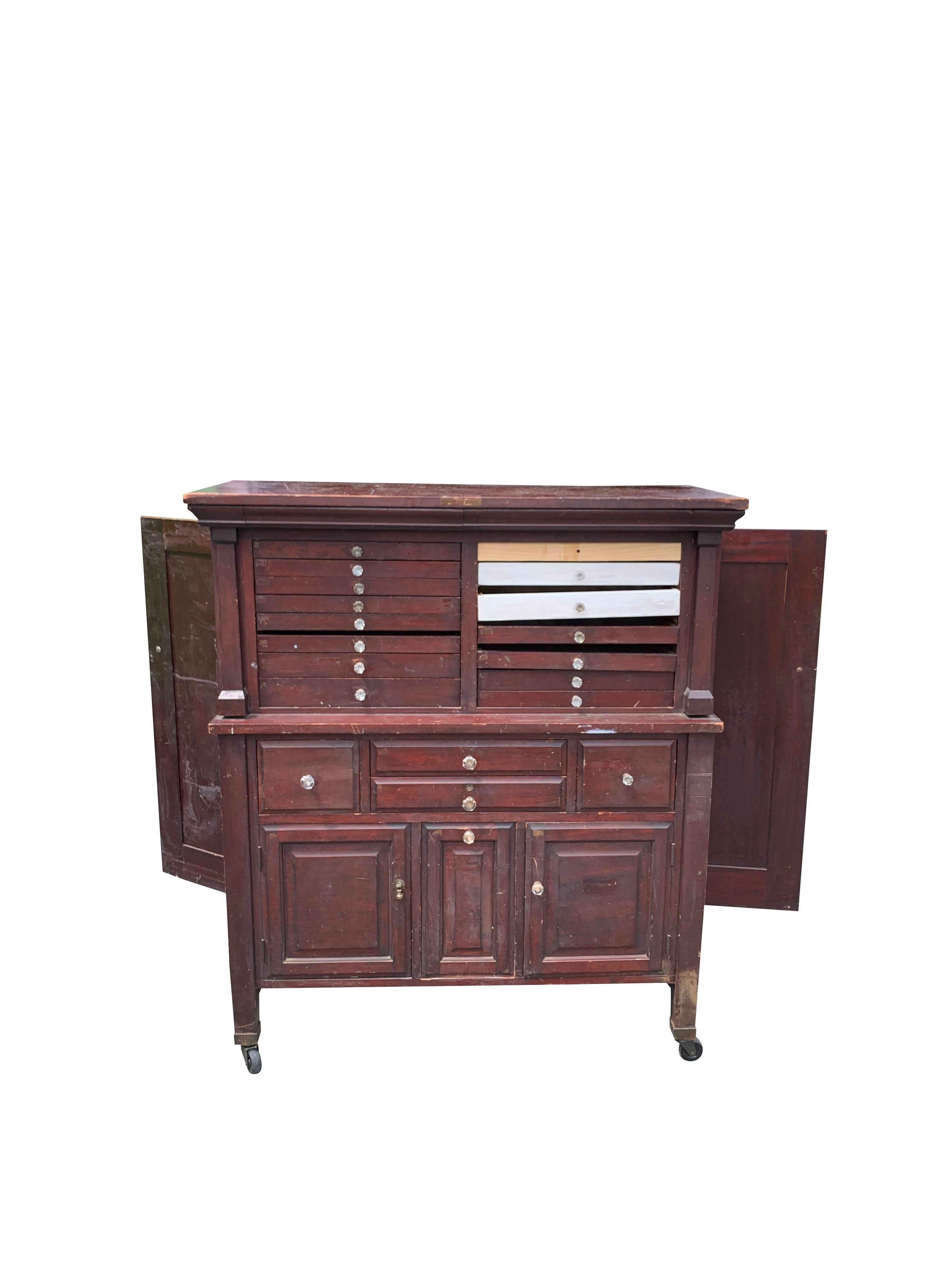 Dental- Zahnarzt-Schrank mit Schubladen und Fächern, Apotheker-Flat File-Stil 4
