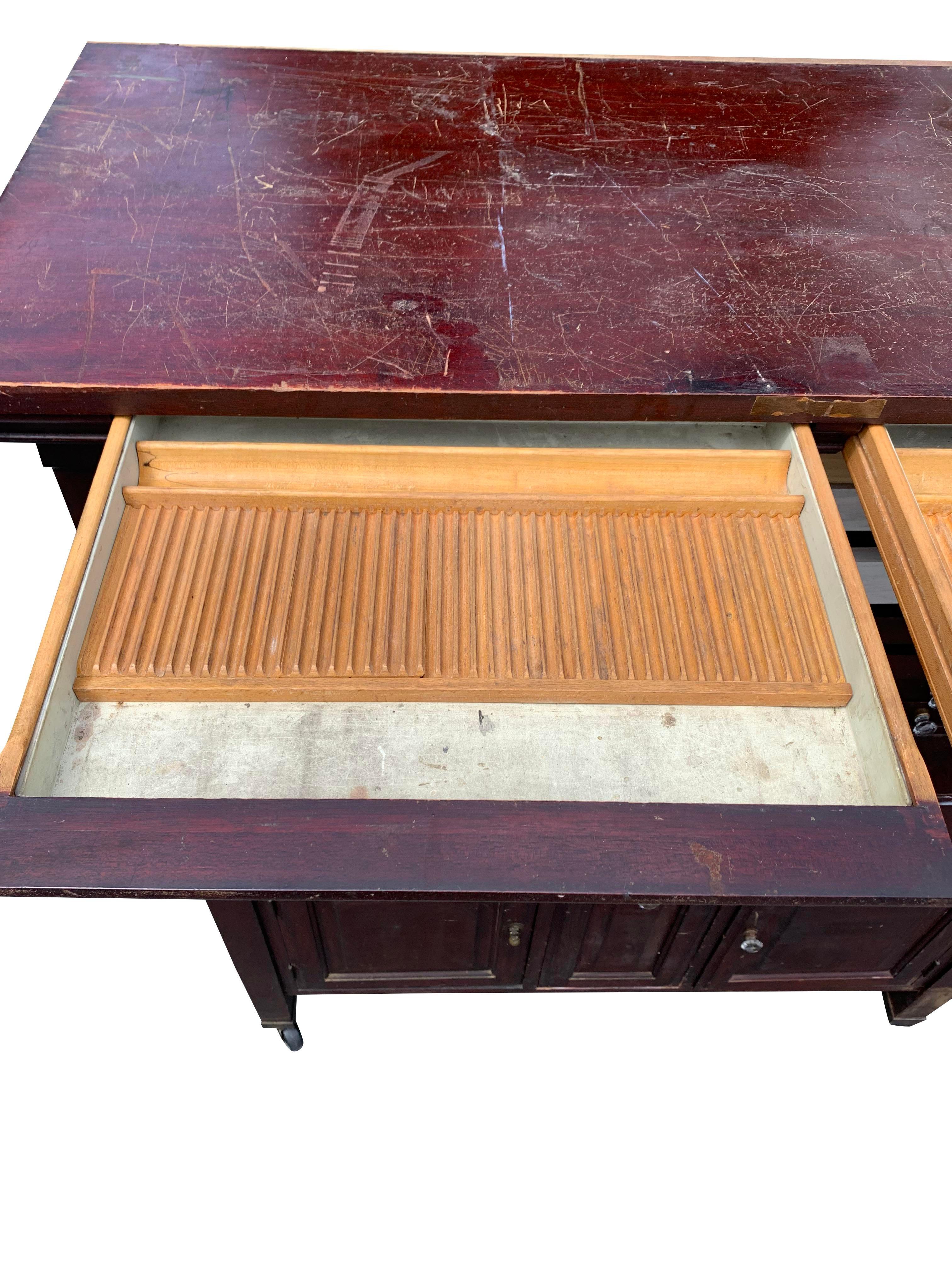 Dental- Zahnarzt-Schrank mit Schubladen und Fächern, Apotheker-Flat File-Stil 2