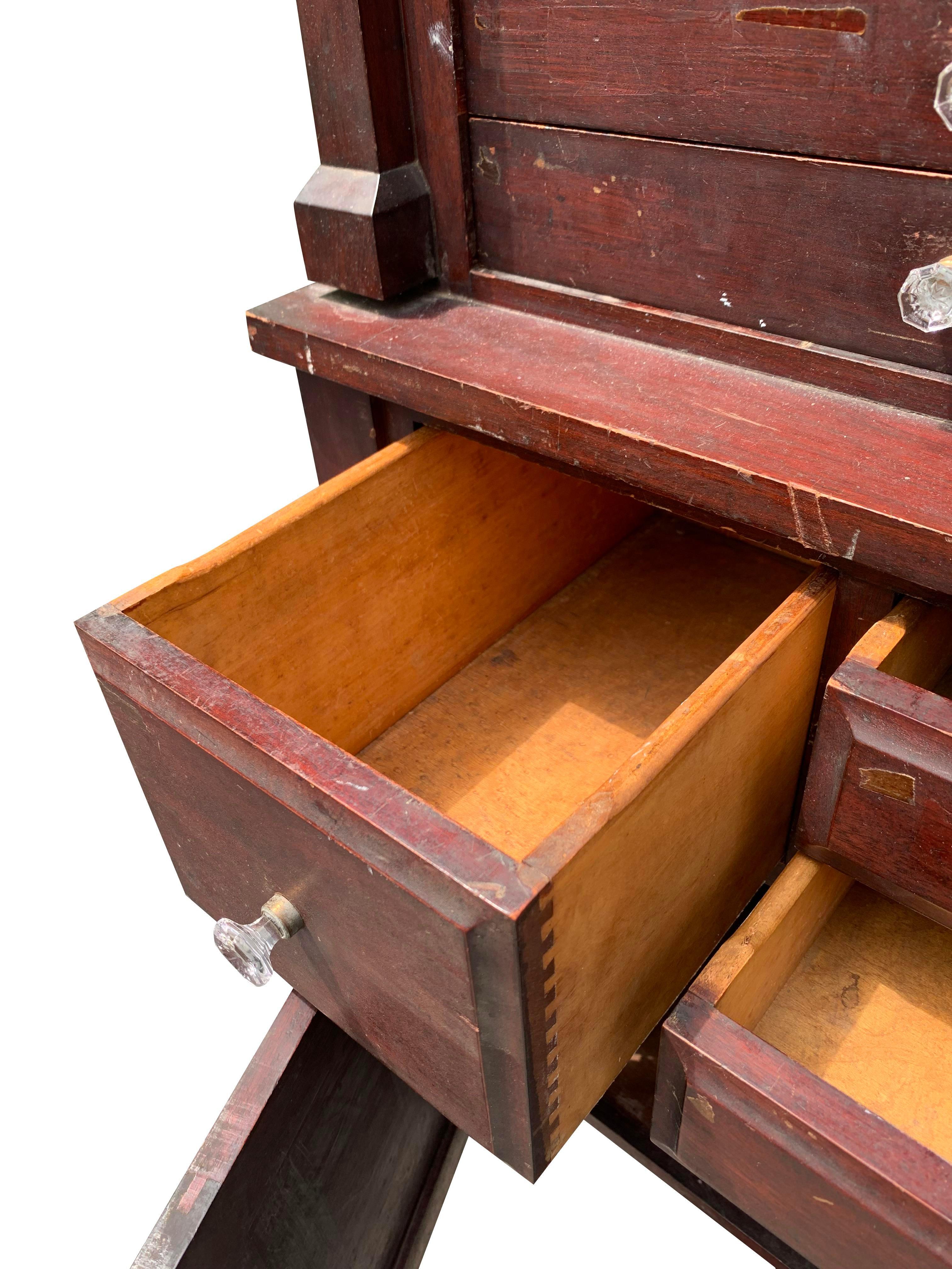 Dental- Zahnarzt-Schrank mit Schubladen und Fächern, Apotheker-Flat File-Stil 3