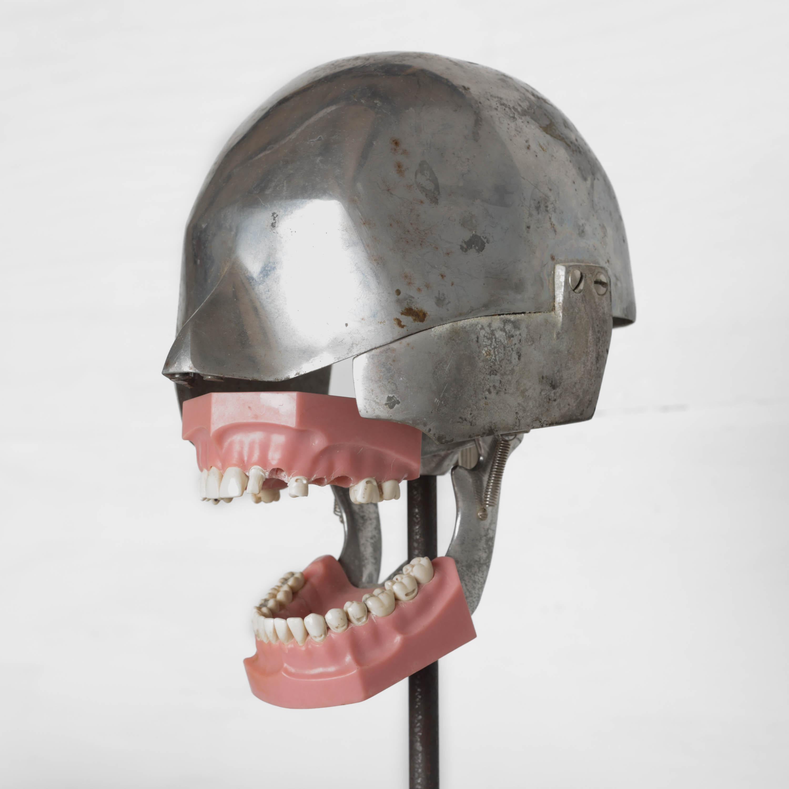Aluminium Modèle dentaire de tête de phénix avec masque de tête en caoutchouc